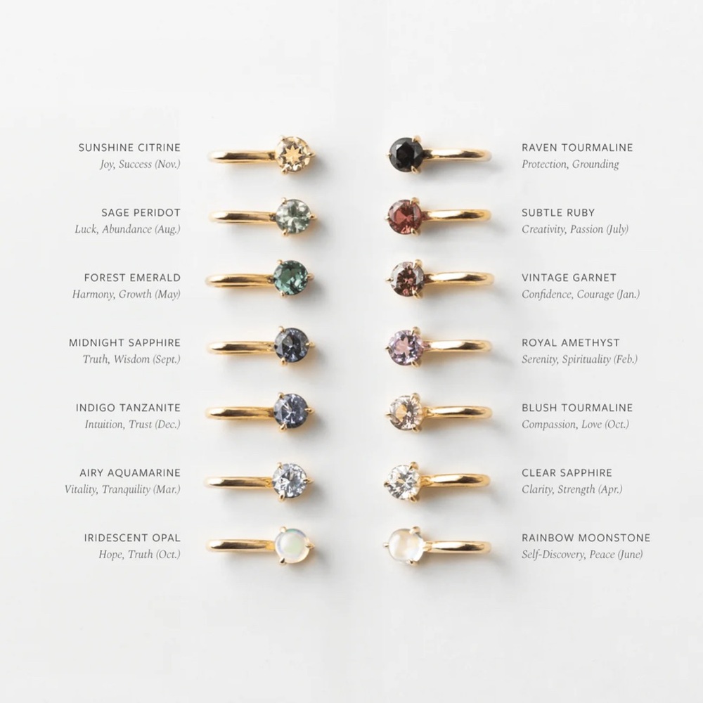 GLDN extra solid gold Aura charm white sapphire - Picture 2 of 9